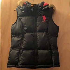 U.S. Polo Assn. Faux Fur Hooded Vest